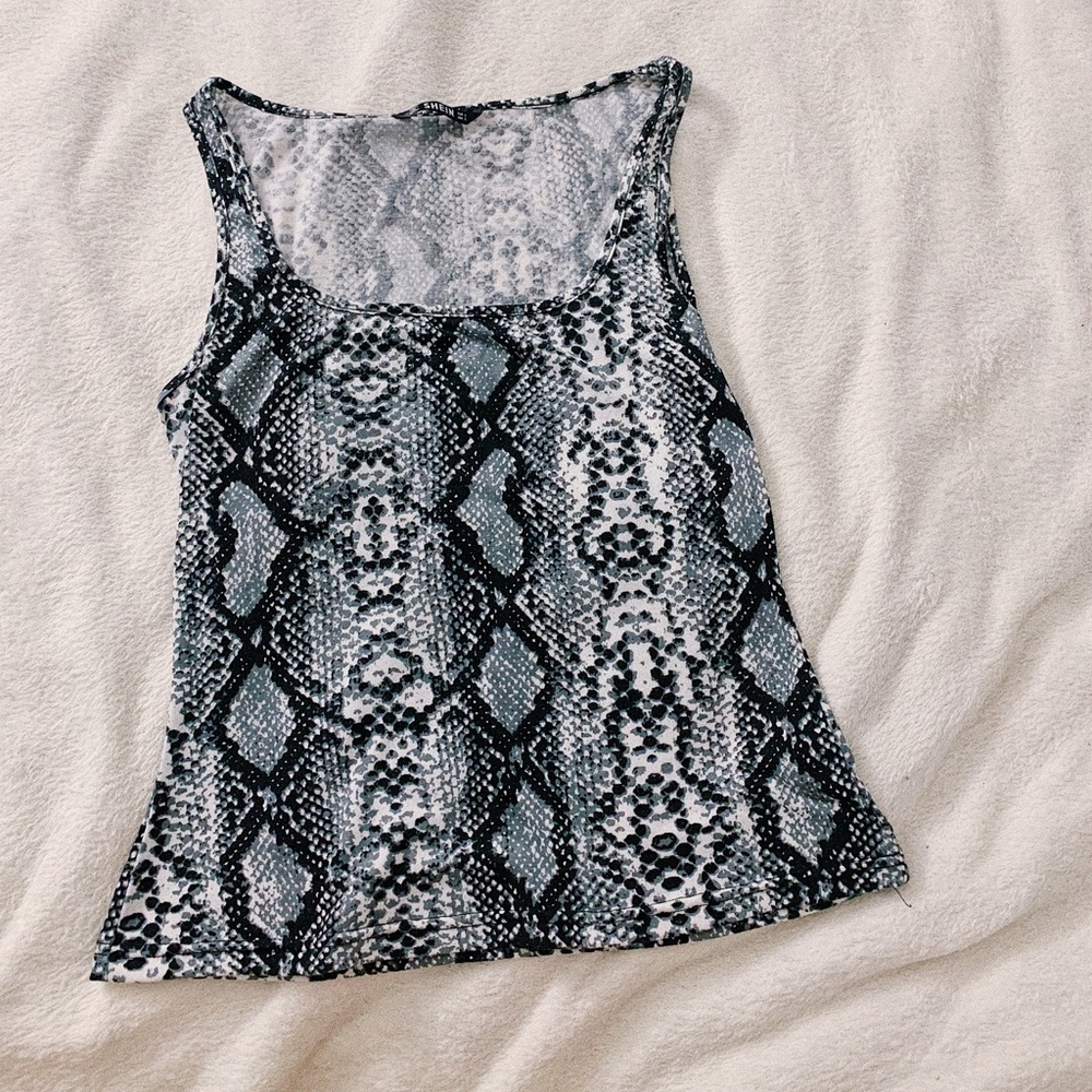 Snake print tank top